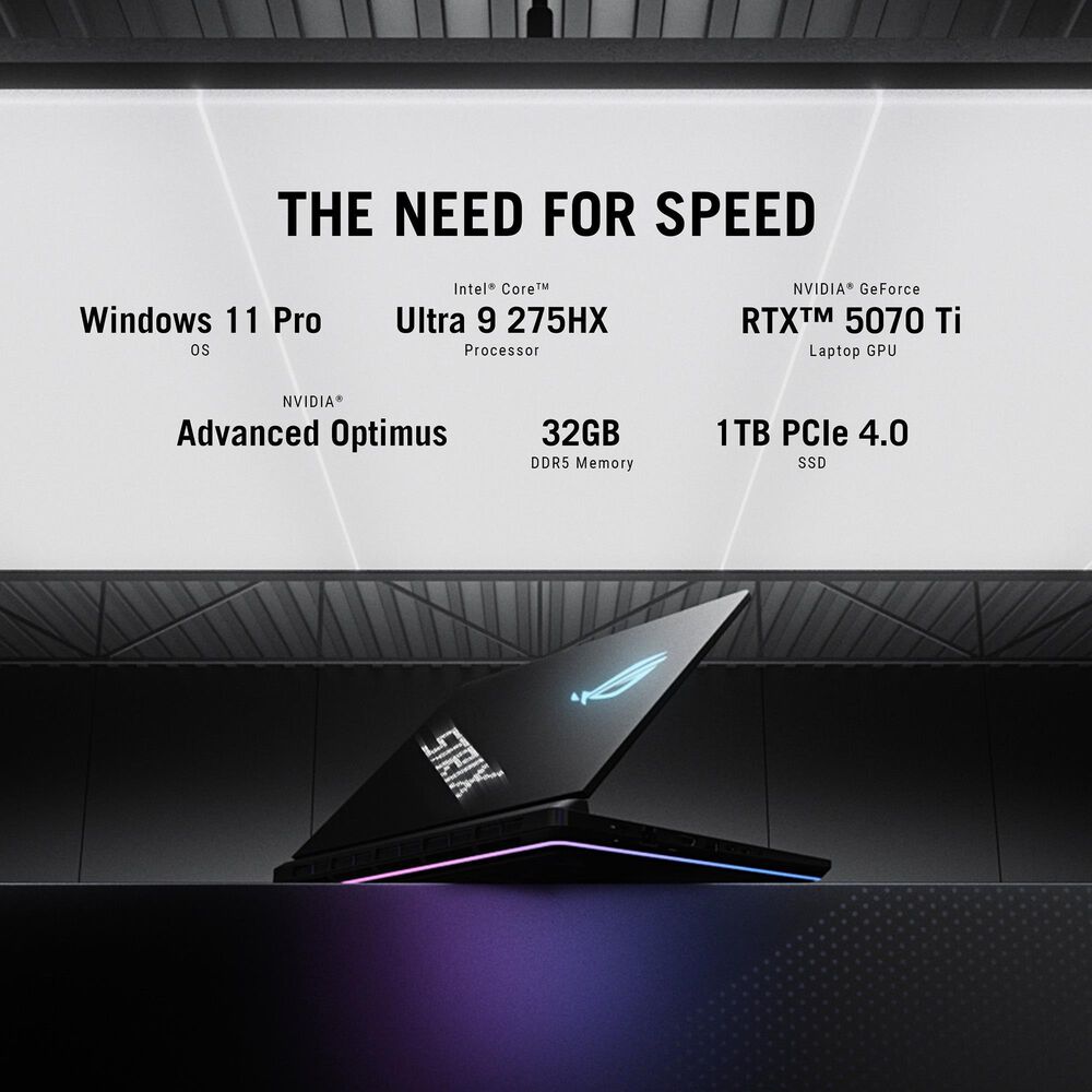 ASUS Strix SCAR 18&quot; Gaming Laptop | Intel Core Ultra 9 275HX - 16GB RAM - NVIDIA GeForce RTX 5070 Ti Graphics - 1TB SSD in Eclipse Gray, , large