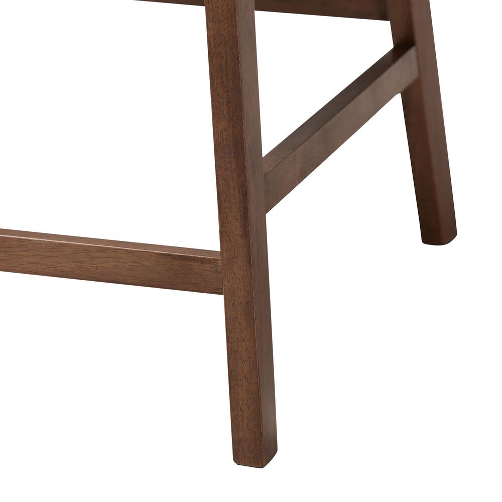 Baxton Studio Larine Counter Stool with Dark Grey Cushion in Walnut (Set of 2), , large