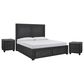 Millenium Foyland King Storage Bed and Two Nightstands in Black and Brown, , large