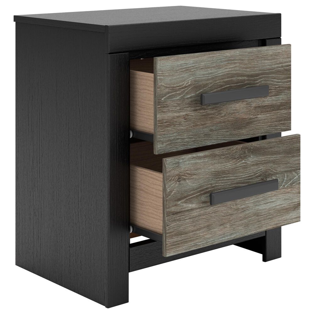 Ashley Broachmyn 4 Piece Twin Bookcase Bed Set in Black and Gray, , large