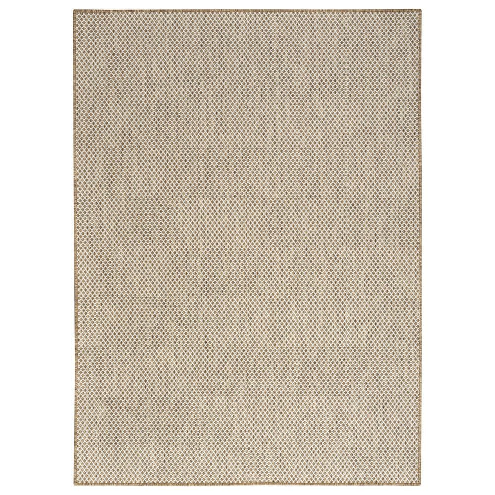 Nourison Courtyard Jute and Ivory 5" x 7" Indoor/Outdoor Area Rug, , large