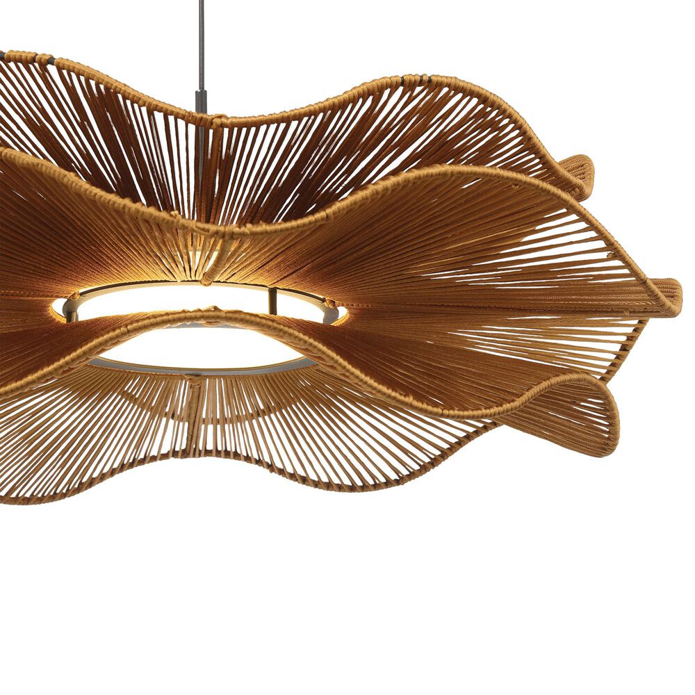 Golden Lighting Whisper 24" 1-Light LED Pendant in Bronze, , large