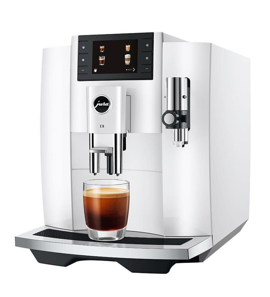 Jura E8 64 Oz Automatic Coffee Maker in Piano White, , large