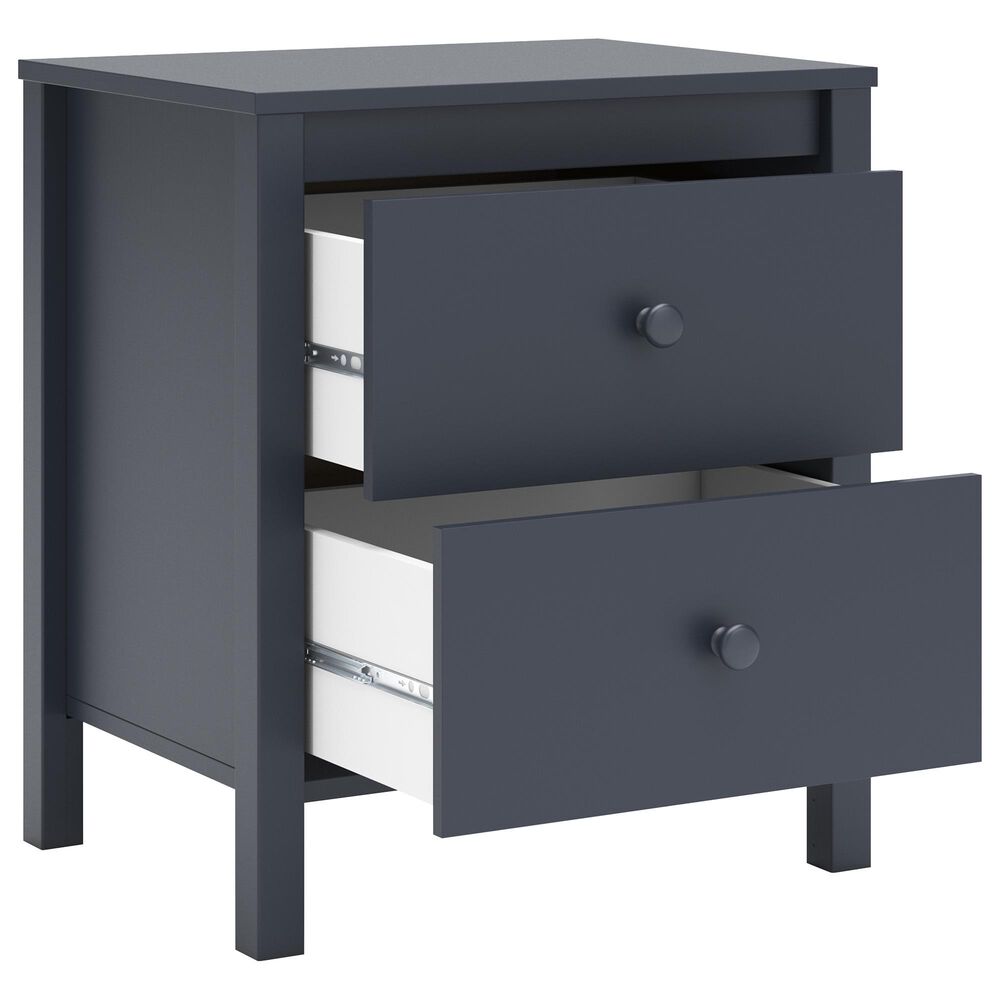 Ashley Simmenfort 2-Drawer Nightstand in Navy Blue, , large