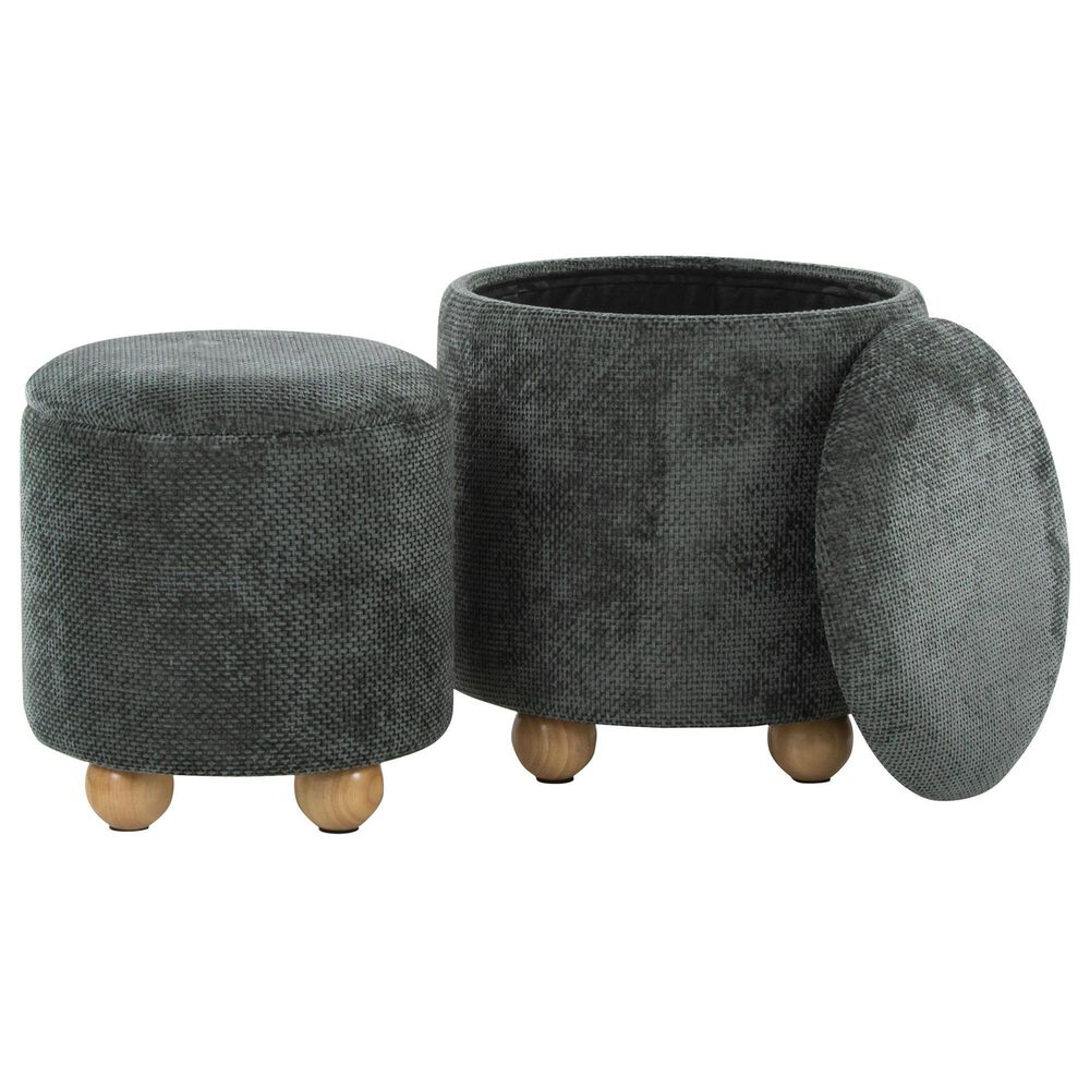 Lumisource Bacci 2-Piece Ottoman Set in Green, , large