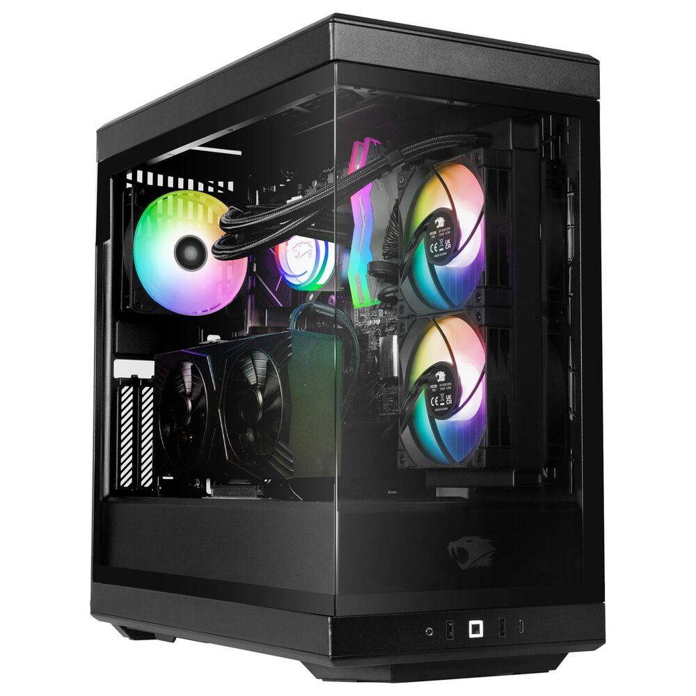 iBUYPOWER Y40 Pro Gaming Desktop PC | AMD Ryzen 7 9800X3D - 32GB RAM - AMD Radeon RX 9070XT Graphics - 2TB SSD in Black, , large