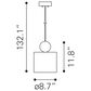 Zuo Modern Myson Ceiling Lamp in Gold, , large