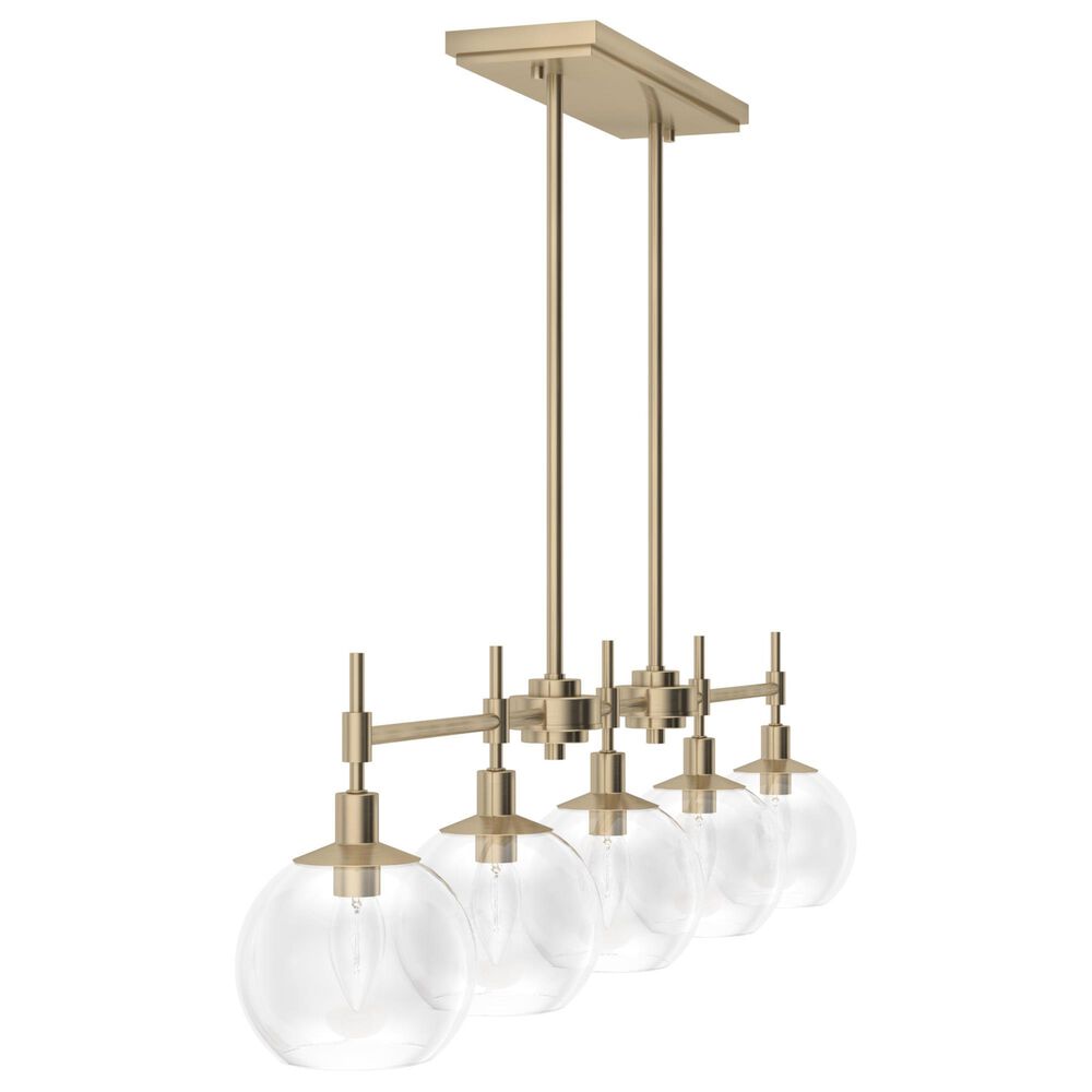 Hunter Xidane 5-Light Linear Chandelier in Alturas Gold, , large