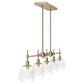 Hunter Xidane 5-Light Linear Chandelier in Alturas Gold, , large