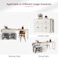 HOMLUX 75" Kitchen Island with Extendable Dining Table in White, , large