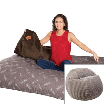 37B Convertible Bean Bag Chair with Queen Bed in Grey, , large