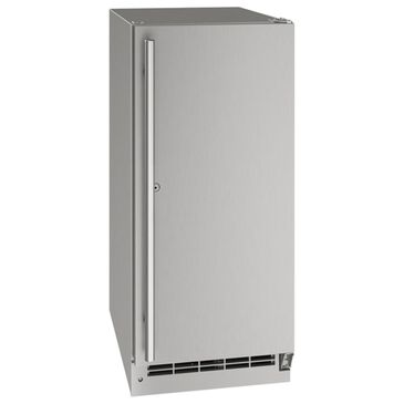 U-Line 15" Outdoor Stainless Solid Refrigerator with Lock in Stainless Steel, , large