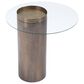 Zuo Modern Emi End Table in Antique Gold and Glass, , large