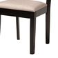 Baxton Studio Peter Side Chair with Sand Cushion in Dark Brown (Set of 4), , large