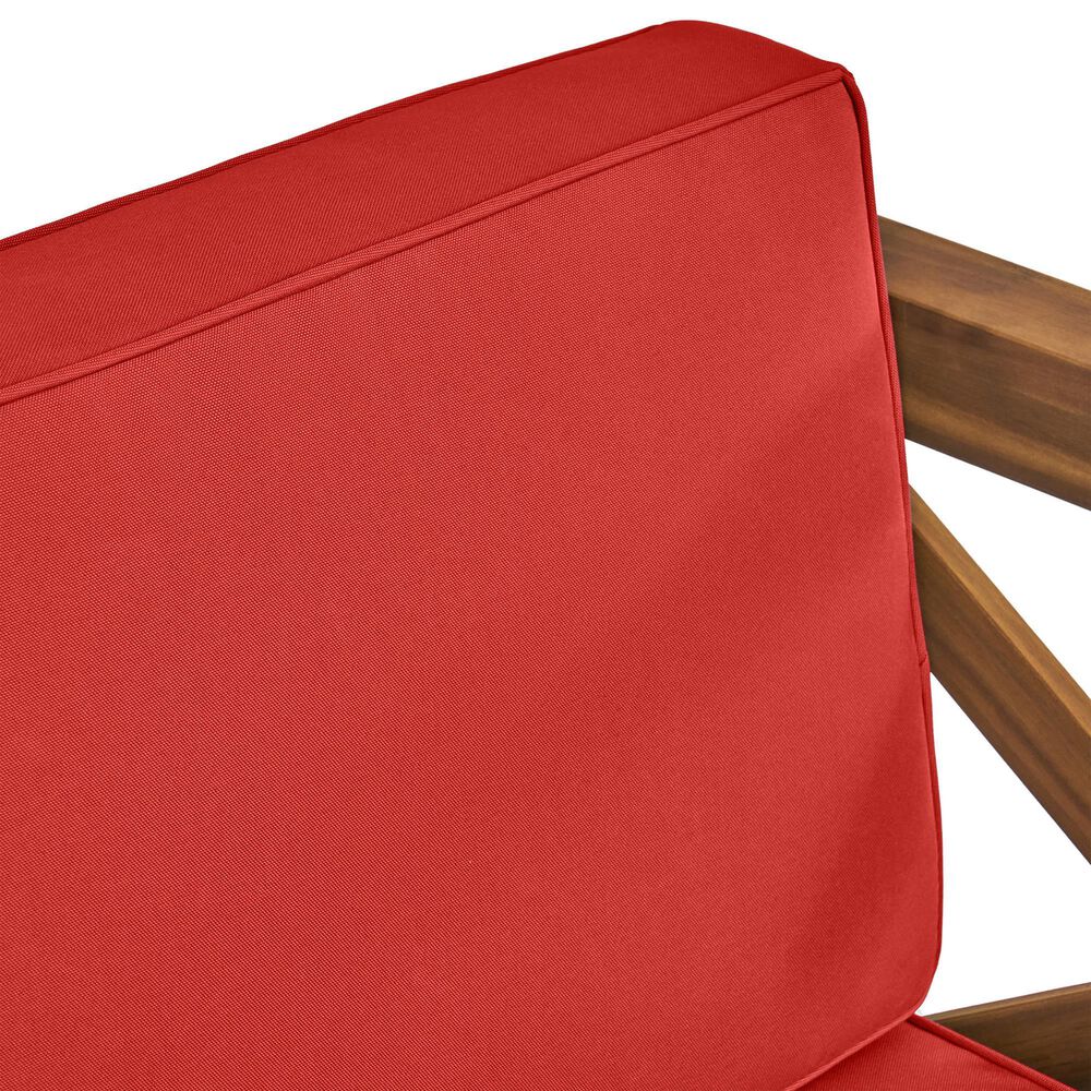 Hearth and Haven Brava Outdoor Club Chair with Cross-Back Design in Red, , large