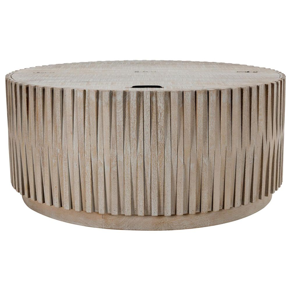 Classic Home Mrytle Round Lift-Top Coffee Table in Mango Wood, , large