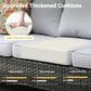 HOMLUX 5-Piece Outdoor Patio Furniture Set in Gray, , large
