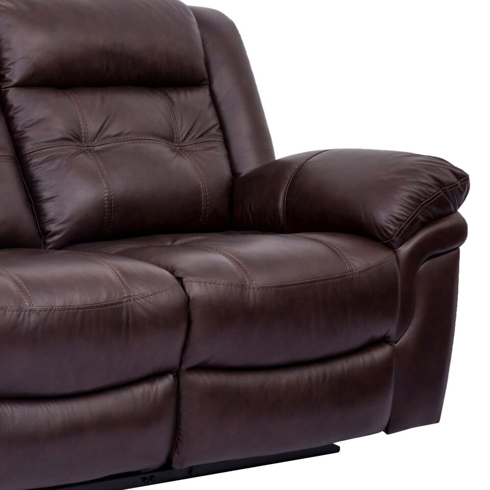 Blue River Marcel Manual Reclining Sofa in Dark Brown, , large