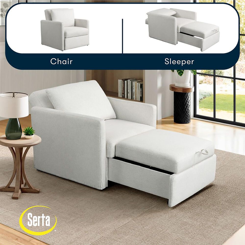 Lifestyle Solutions Blair Convertible Chair in Cream, , large