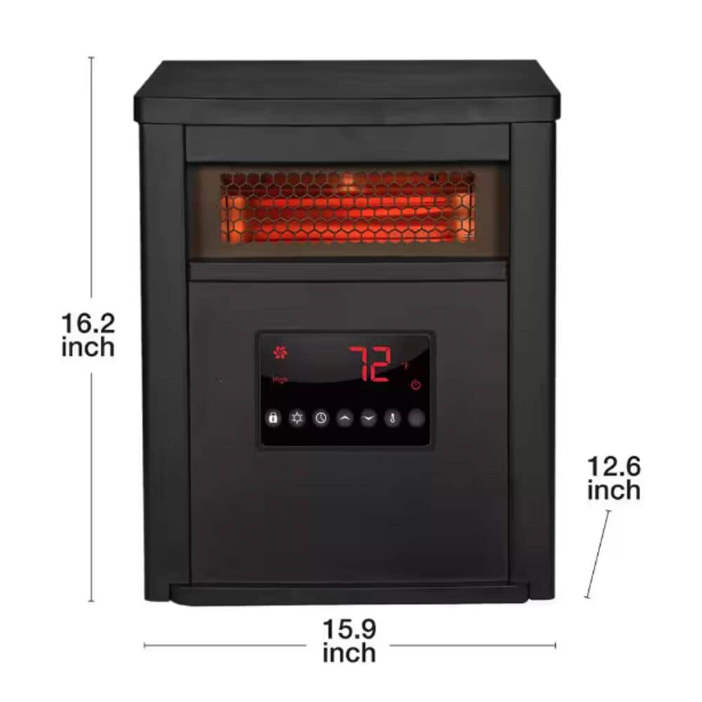 LifeSmart Infrared Electric Heater in Black, , large