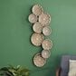 Maple and Jade 19" x 50" Wall Sculptures in Satin Gold, , large