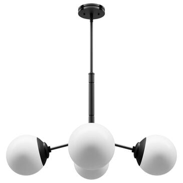 Hunter Hepburn 4-Light Chandelier in Matte Black, , large