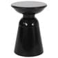 Hearth and Haven Large Patio End Table with Circular Design in Black, , large