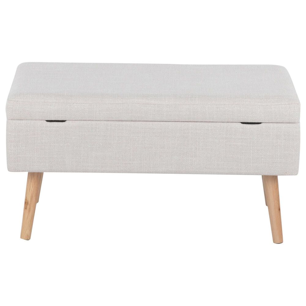 LumiSource Storage Bench in Beige, , large