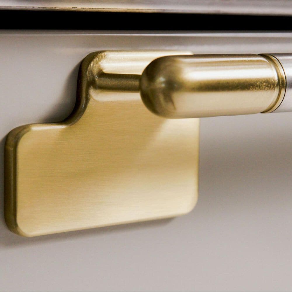 AGA Elise 36" Dual Fuel Range with Antique Brass Knobs in White, , large