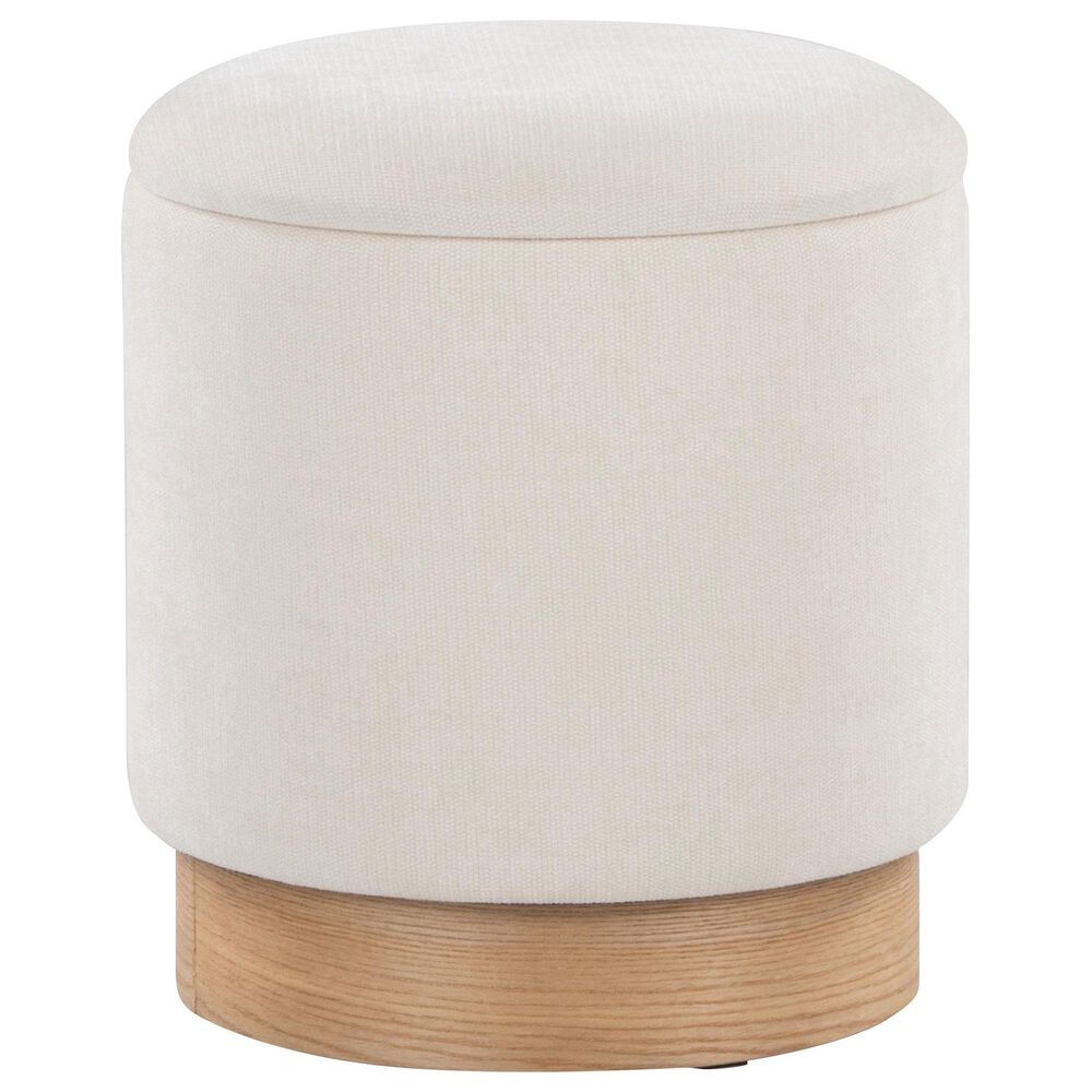 Lumisource Marla 2-Piece 18&quot; Nesting Ottoman Set in Cream, , large