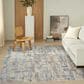 Nourison Drift Blue and Beige 7"10" x 10"2" Area Rug, , large