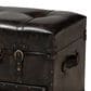Baxton Studio Callum 2-Drawer Storage Trunk Ottoman Set in Distressed Dark Brown, , large