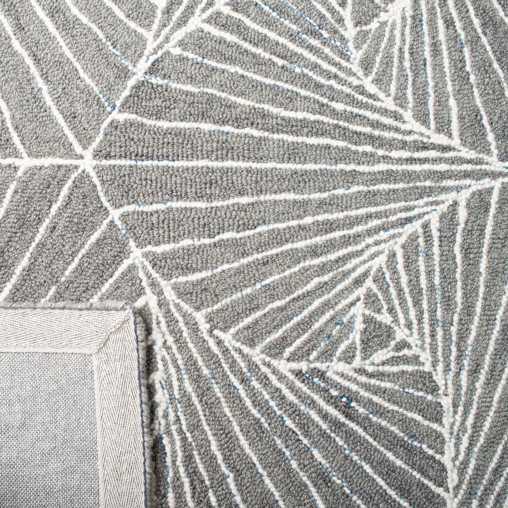 Safavieh Micro-Loop Geometric 4&#39; x 6&#39; Grey and Ivory Area Rug, , large