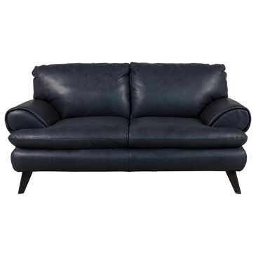 Chateau D"ax Leather Loveseat in Gray Blue, , large