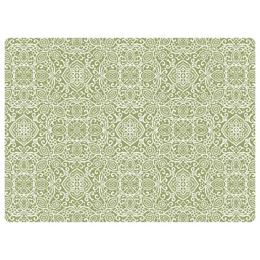 Bungalow Flooring Arabesque 3" x 4" Sage Desk Chair Mat, , large