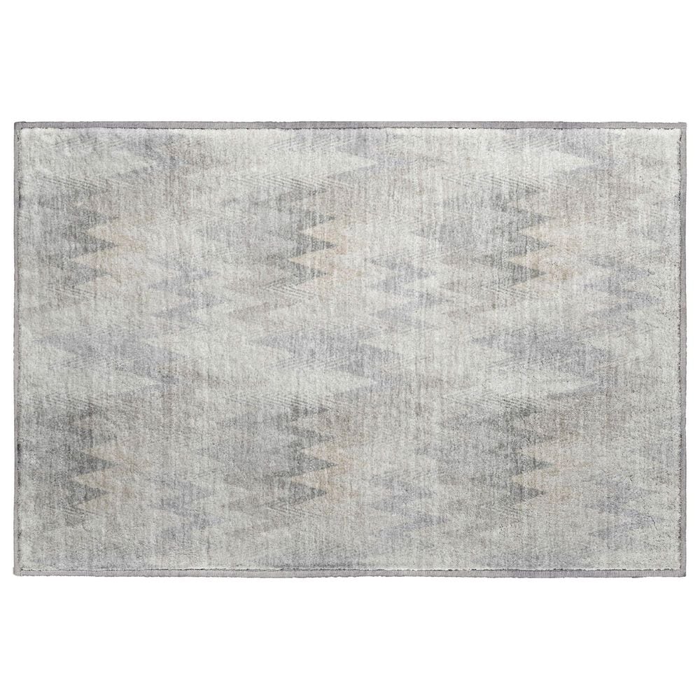 Dalyn Rug Company Soft Essentials Chevron Silver 1"8" x 2"6" Area Rug, , large