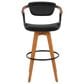 Lumisource Oracle Swivel Barstool with Black Cushion in Walnut and Black, , large