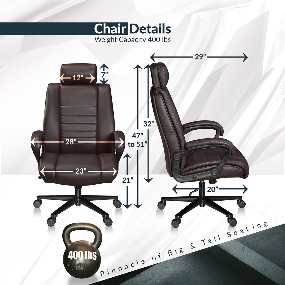 Regency Global Sourcing DuraForce Big and Tall Ergonomic Executive Office Chair in Brown, , large