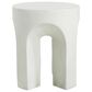 Hearth and Haven Outdoor Round Side Table with Arch Base Design in Antique White, , large