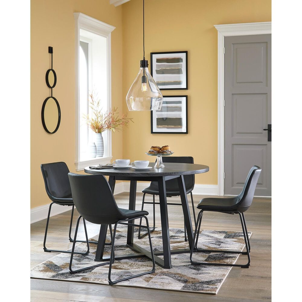 Ashley Centiar Dining Side Chair in Black &#40;Set of 2&#41;, , large