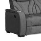Mayberry Hill Blitz Manual Reclining Sofa in Simba Slate and Black Welt, , large