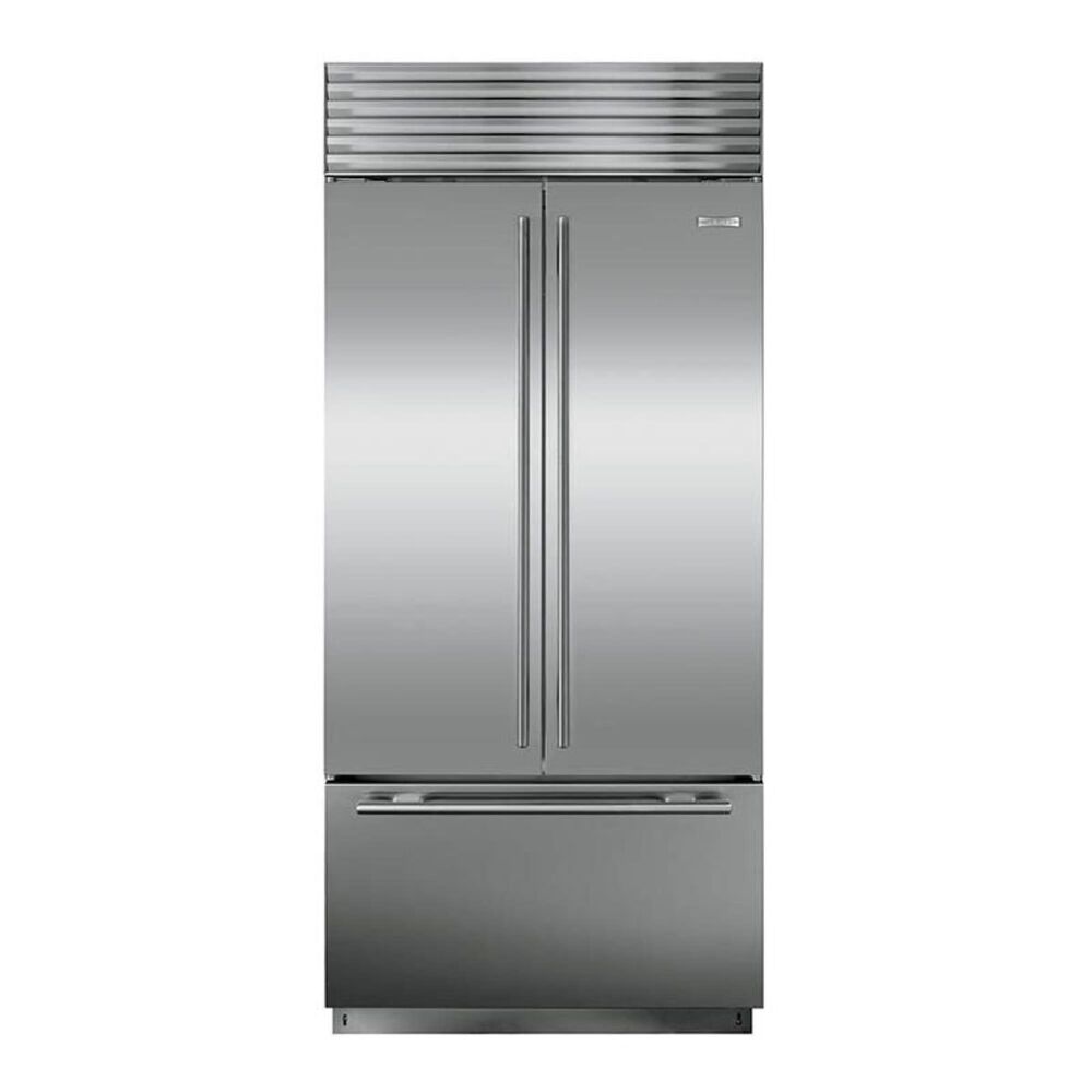 Sub Zero 36" Built-in French Door Refrigerator with Tubular Handles in Stainless Steel, , large