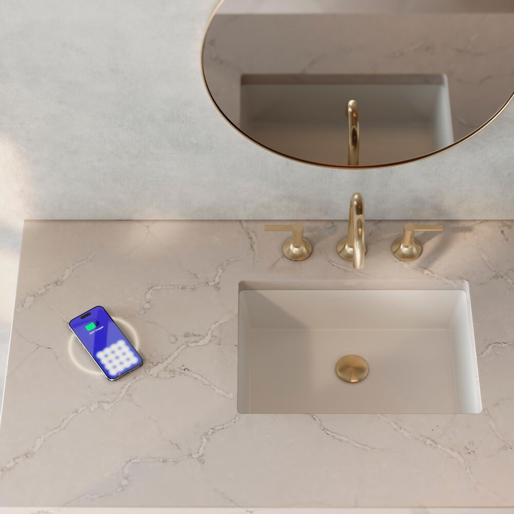 James Martin Vanities Portland 48" Single Bathroom Vanity in Whitewashed Walnut with 3 cm Eternal Jasmine Pearl Silestone Top, Rectangular Sink and FreePower Wireless Charger, , large