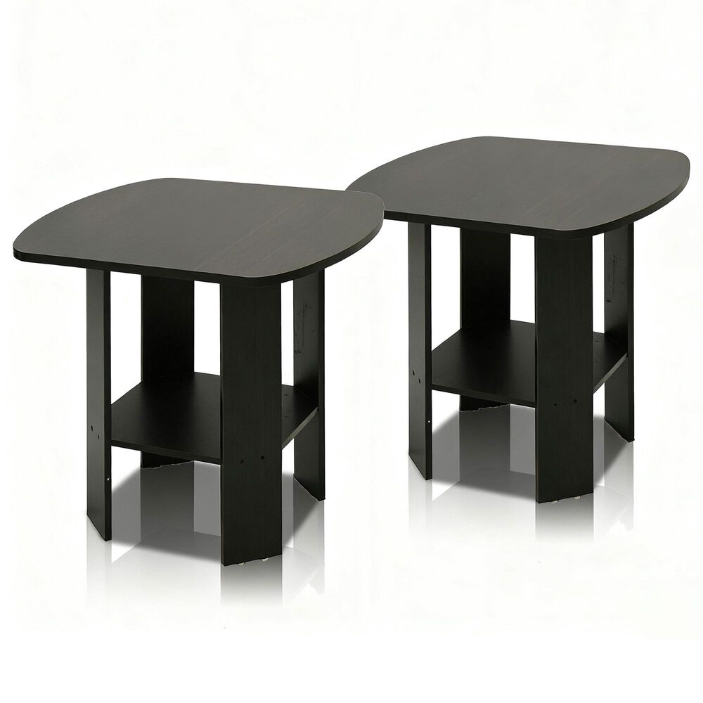 HOMLUX End Table in Espresso (Set of 2), , large