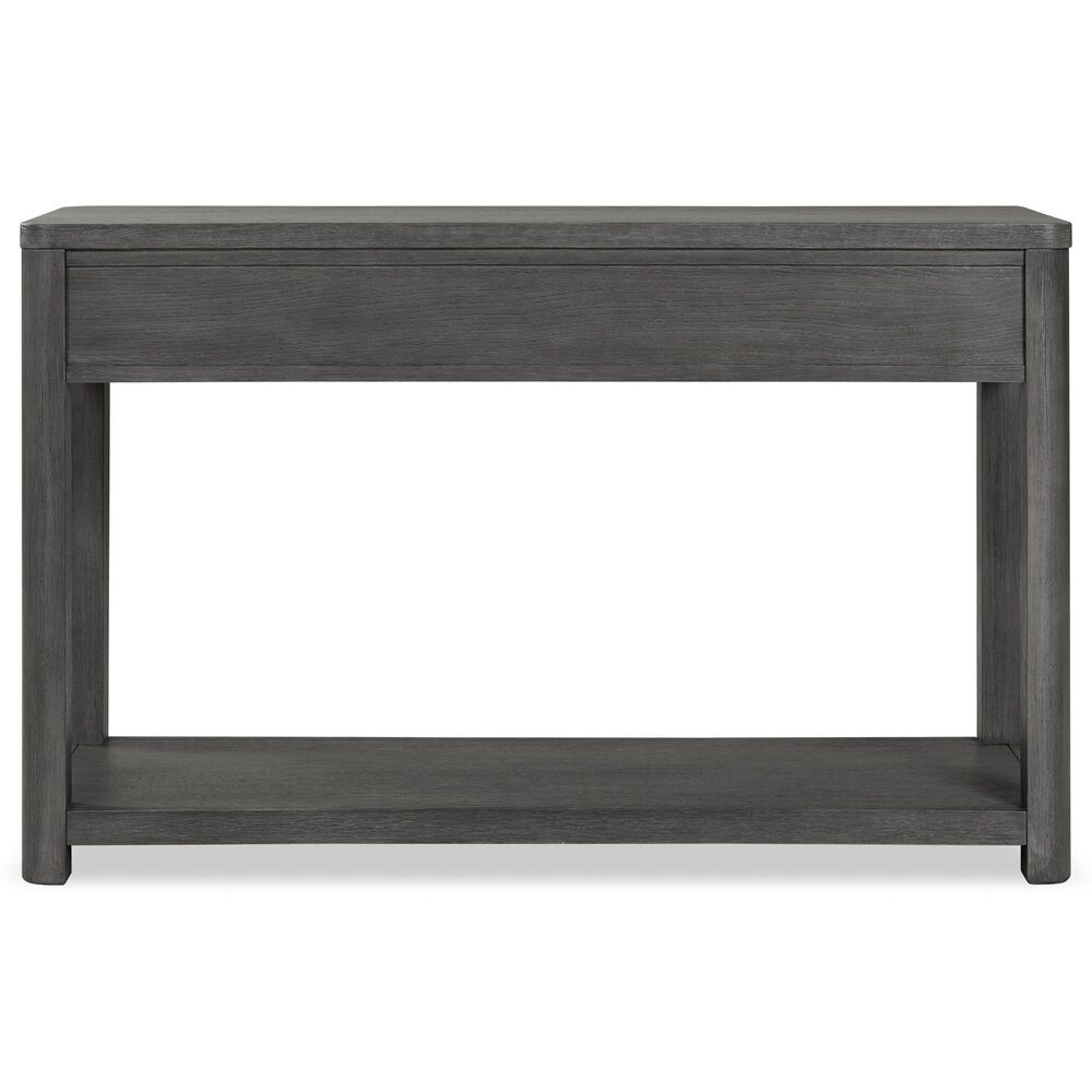 Furniture of America Piez Sofa Table in Ash Gray and Stainless Steel, , large