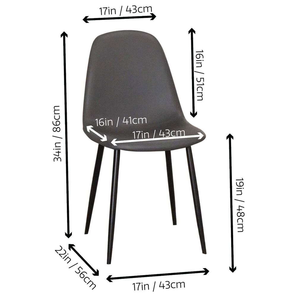 Sunset Furniture Leda Side Chair in Matte Black, , large