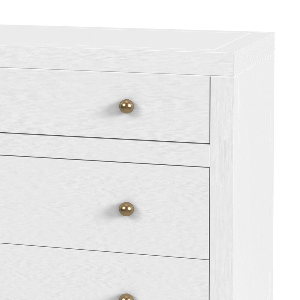 Butler Specialty Company Nora 3 Drawer Nightstand in Textured White, , large
