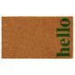 Callaway Vertical Hello 2" x 3" Natural and Green Door Mat, , large