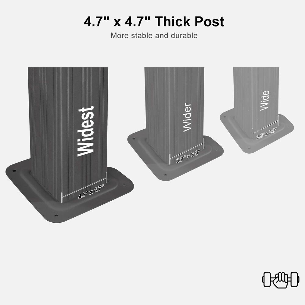 HOMLUX 18-ft x 12-ft Permanent Hardtop Gazebo in Grey  with Hardtop Roof (Screen Included), , large