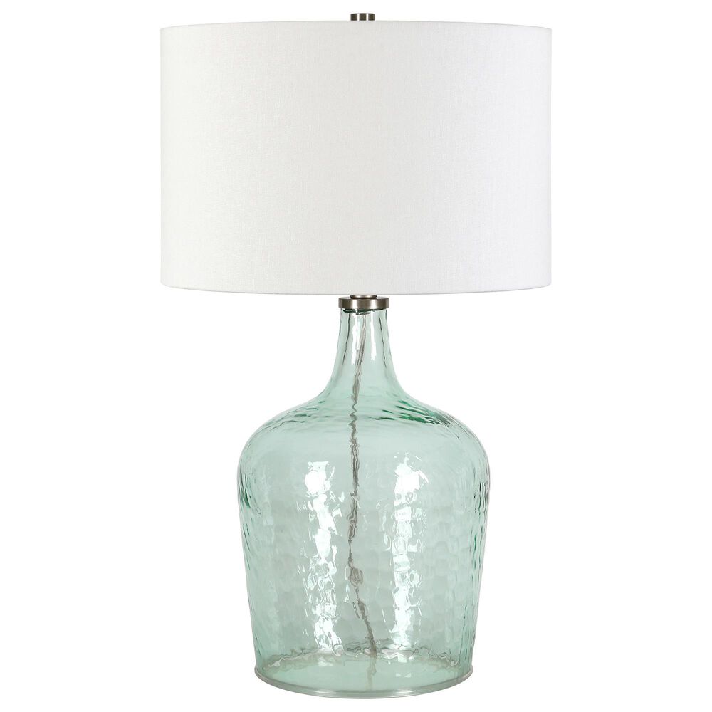 Hudson and Canal Casco Table Lamp in Textured Blue Glass, , large
